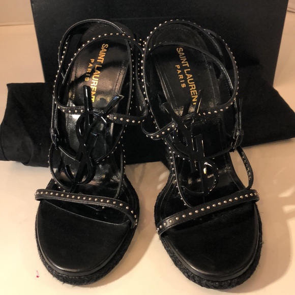 Authentic Saint Laurent Cassadra Wedges - Picture 7 of 15